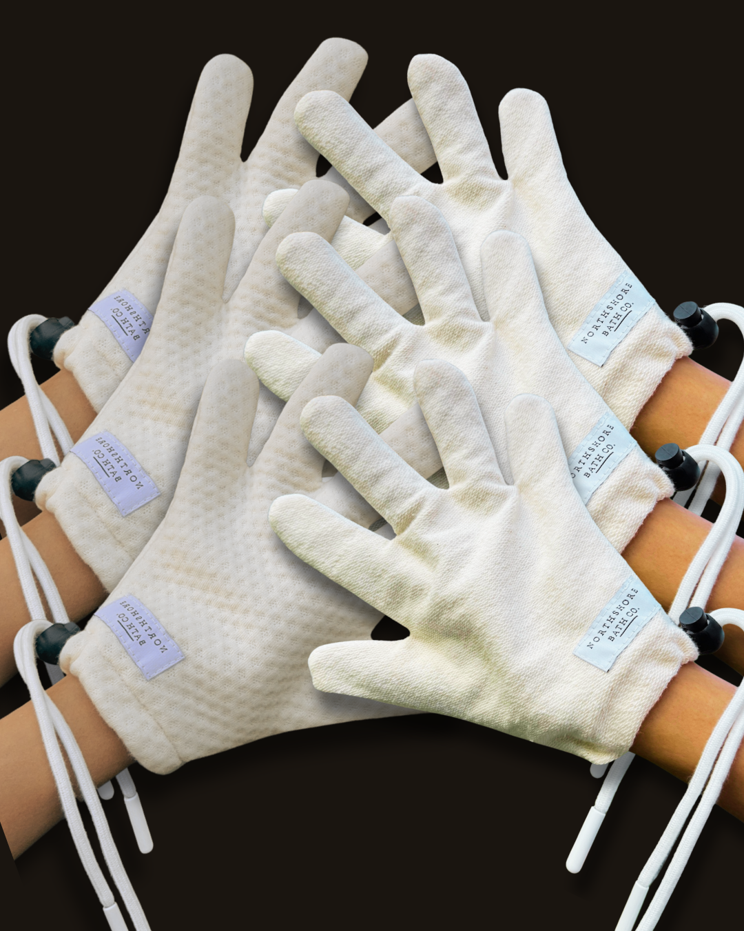 Primi Bath Bundle 3-Pack (3 Wash Pairs + 3 Drying Pairs, 12 Gloves)