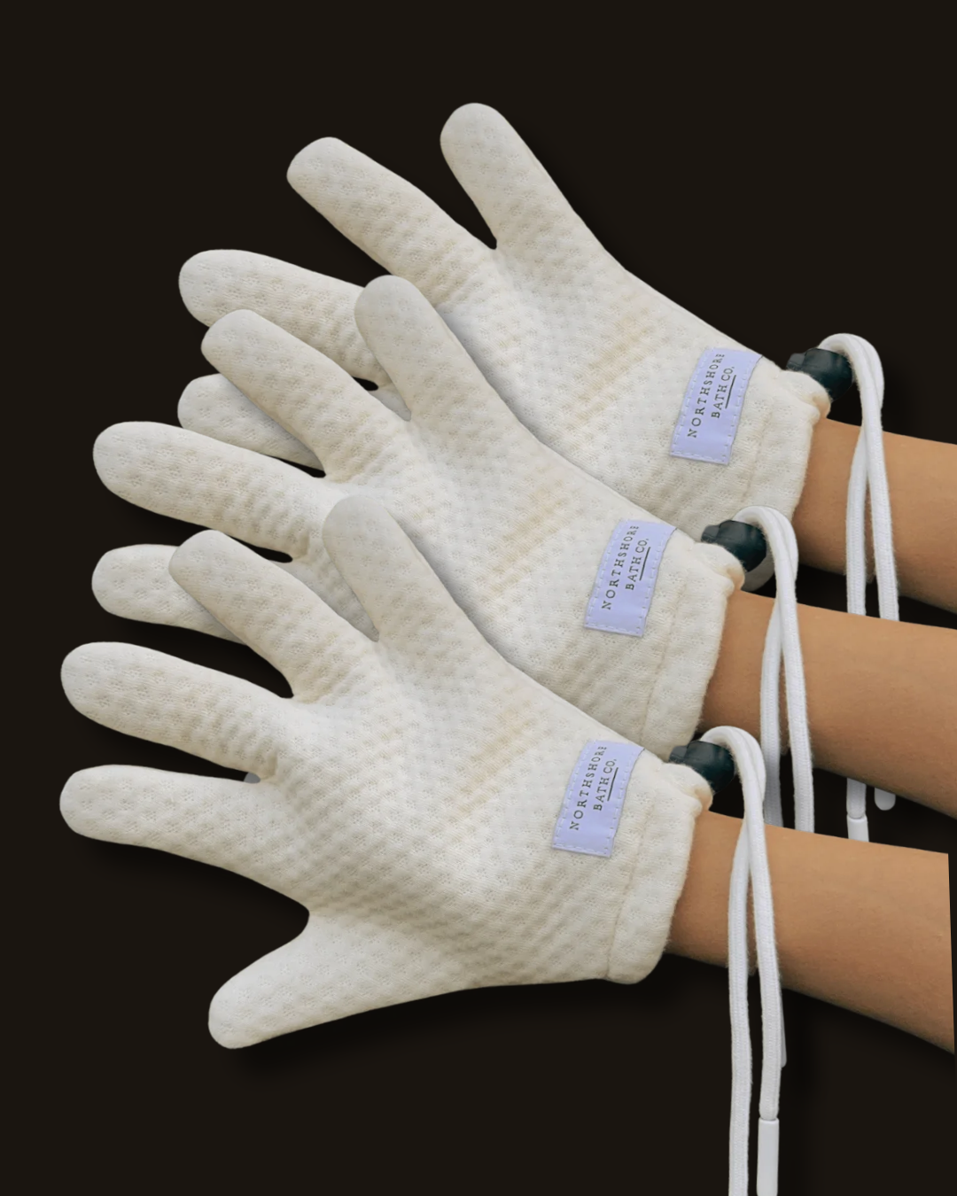 Primi Bath Drying Gloves 3-Pack (3 Pairs, 6 Gloves)