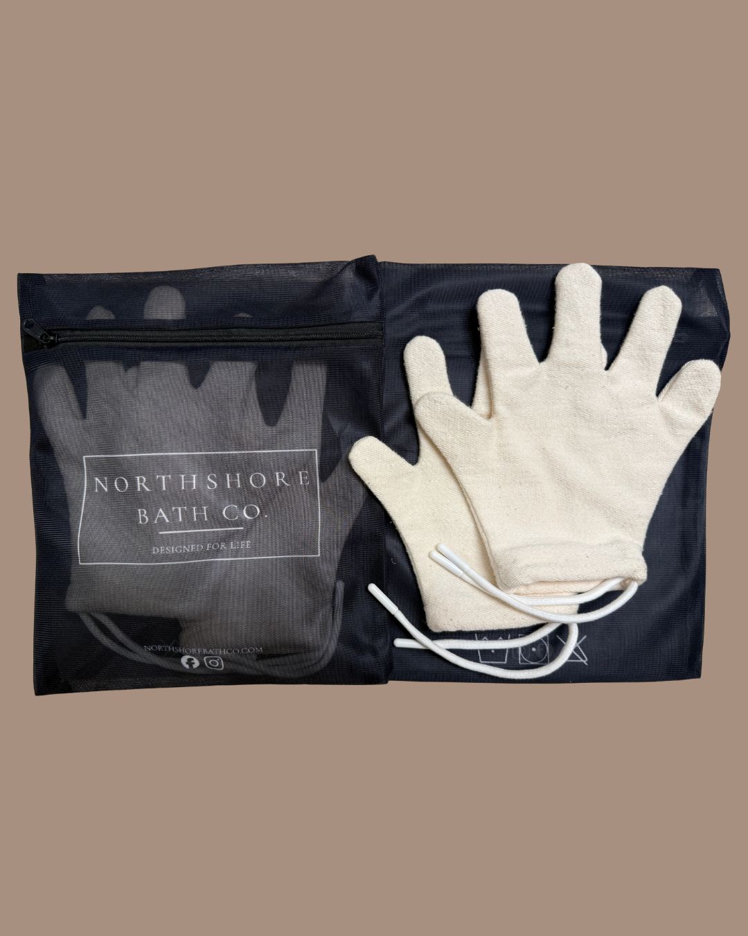 Primi Bath Bundle (1 Wash Pair + 1 Drying Pair, 4 Gloves)