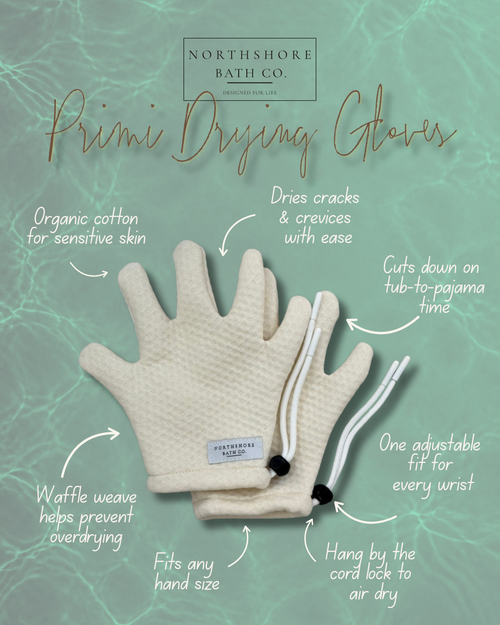 Primi Bath Drying Gloves (1 Pair, 2 Gloves)